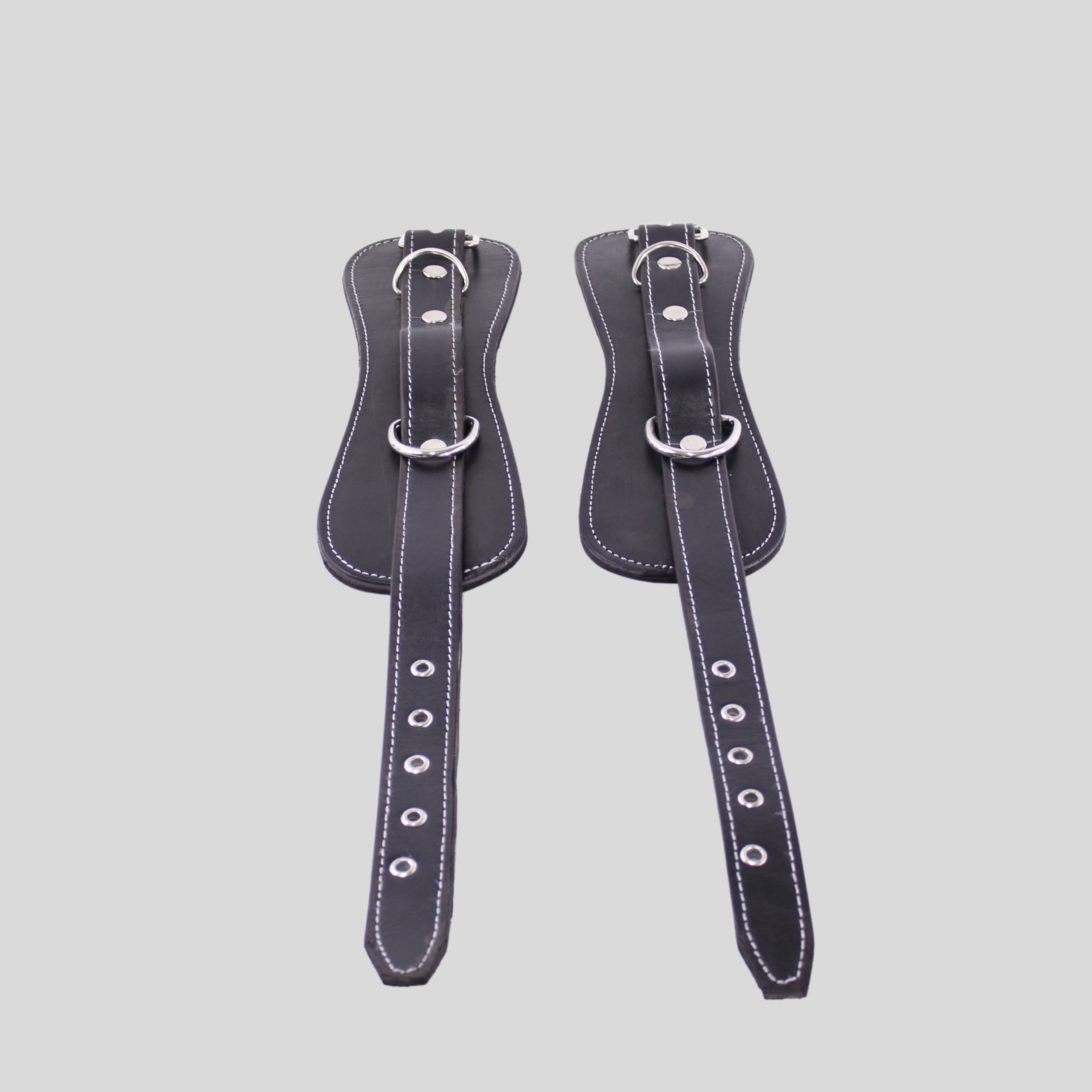 Par De Grilletes Para Tobillo De Cuero Negros Diseño Duradero Y Estiloso Alta Calidad Sujecion Firme Y Cómoda Accesorios Diarios