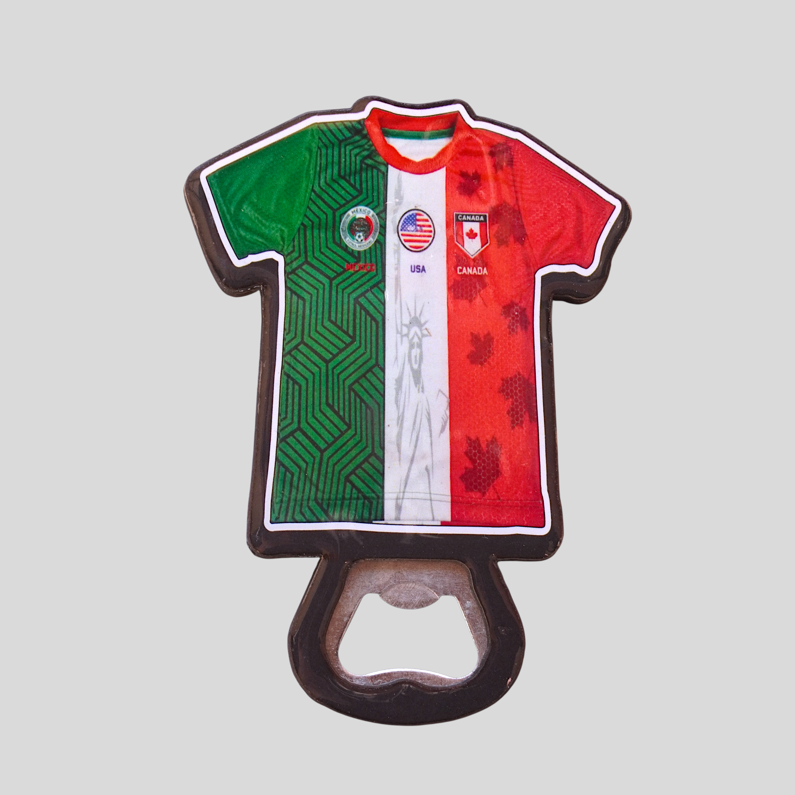 Destapador con Diseño de Fútbol Usa, Mex, Can