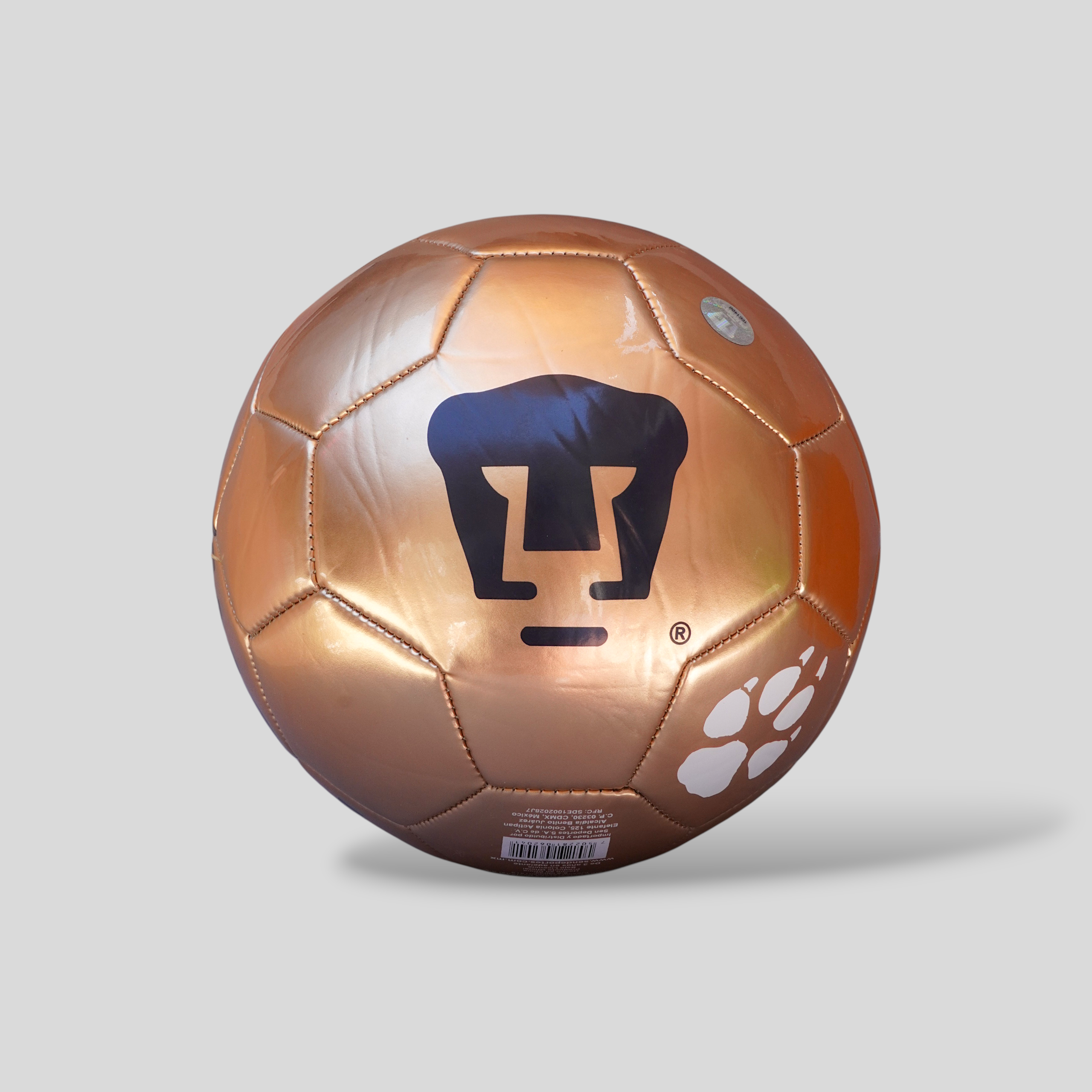 Balón Fútbol Club Pumas Tamaño 5 Cosido Dorado Azul