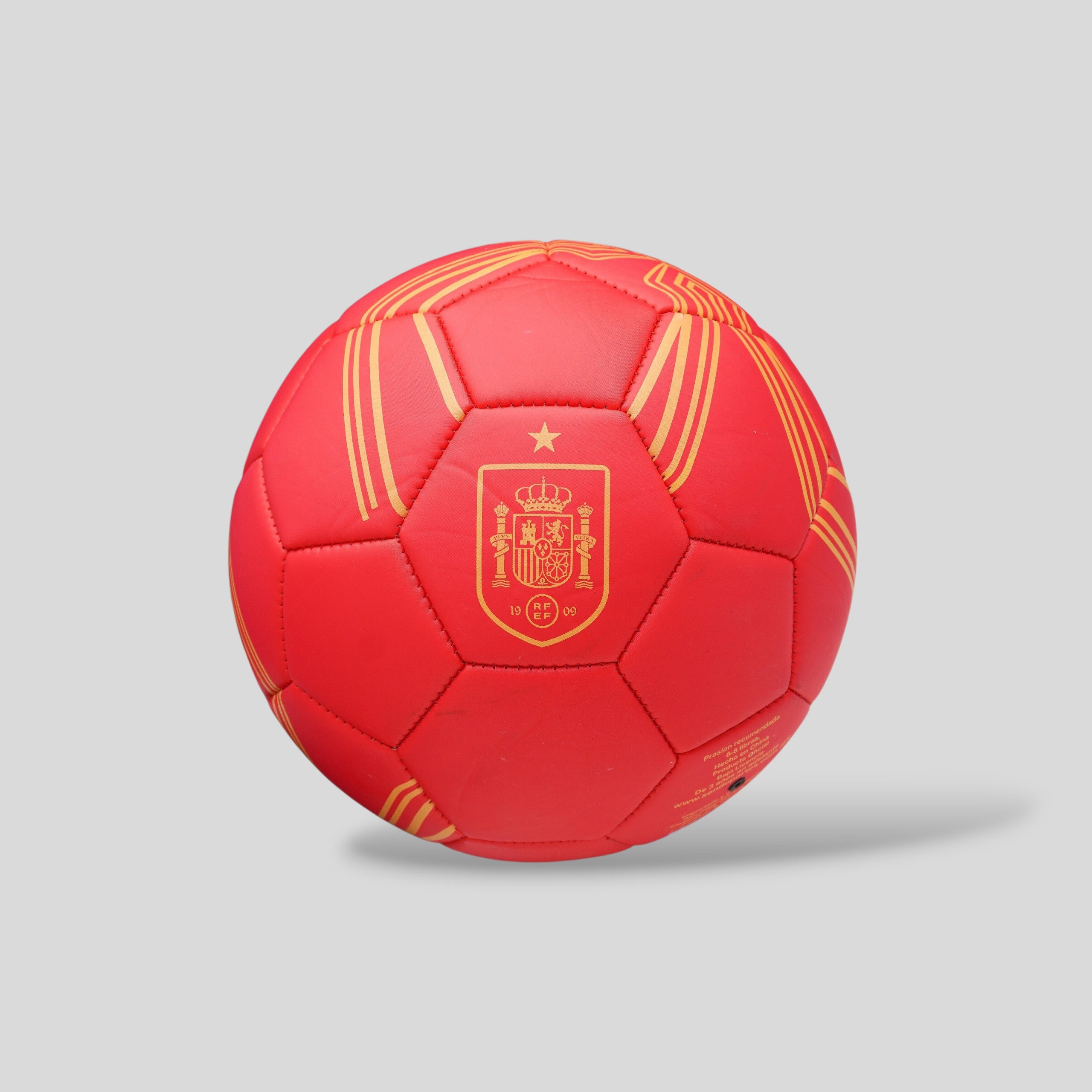 Balón Oficial Selección España Diseño Rojo y Amarillo, Resistente y de Alto Rendimiento para Juego (Copia)