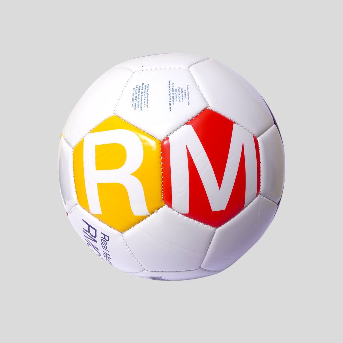Balón Fútbol Tamaño 5 Real Madrid Blanco Recreativo