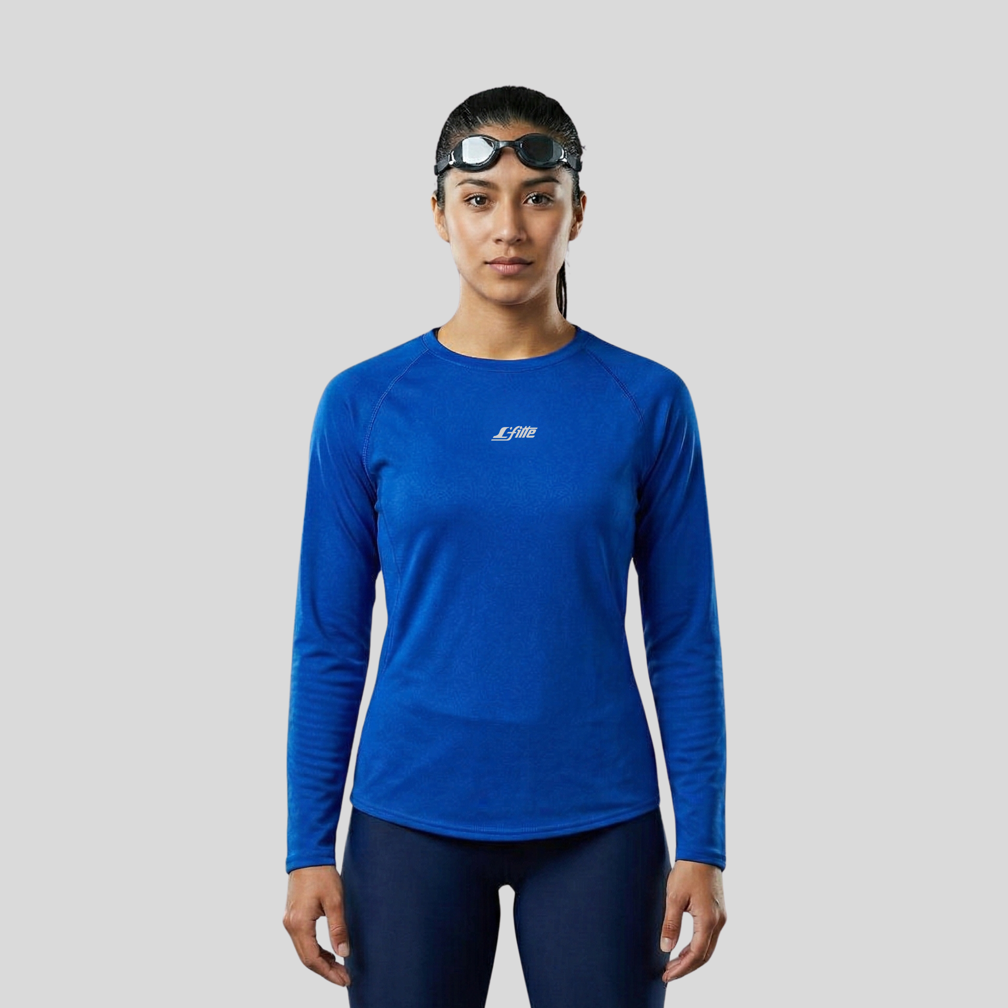 Camisa de Natación para Mujer, Corte Ajustado, Resistente al Cloro y con Protección UV