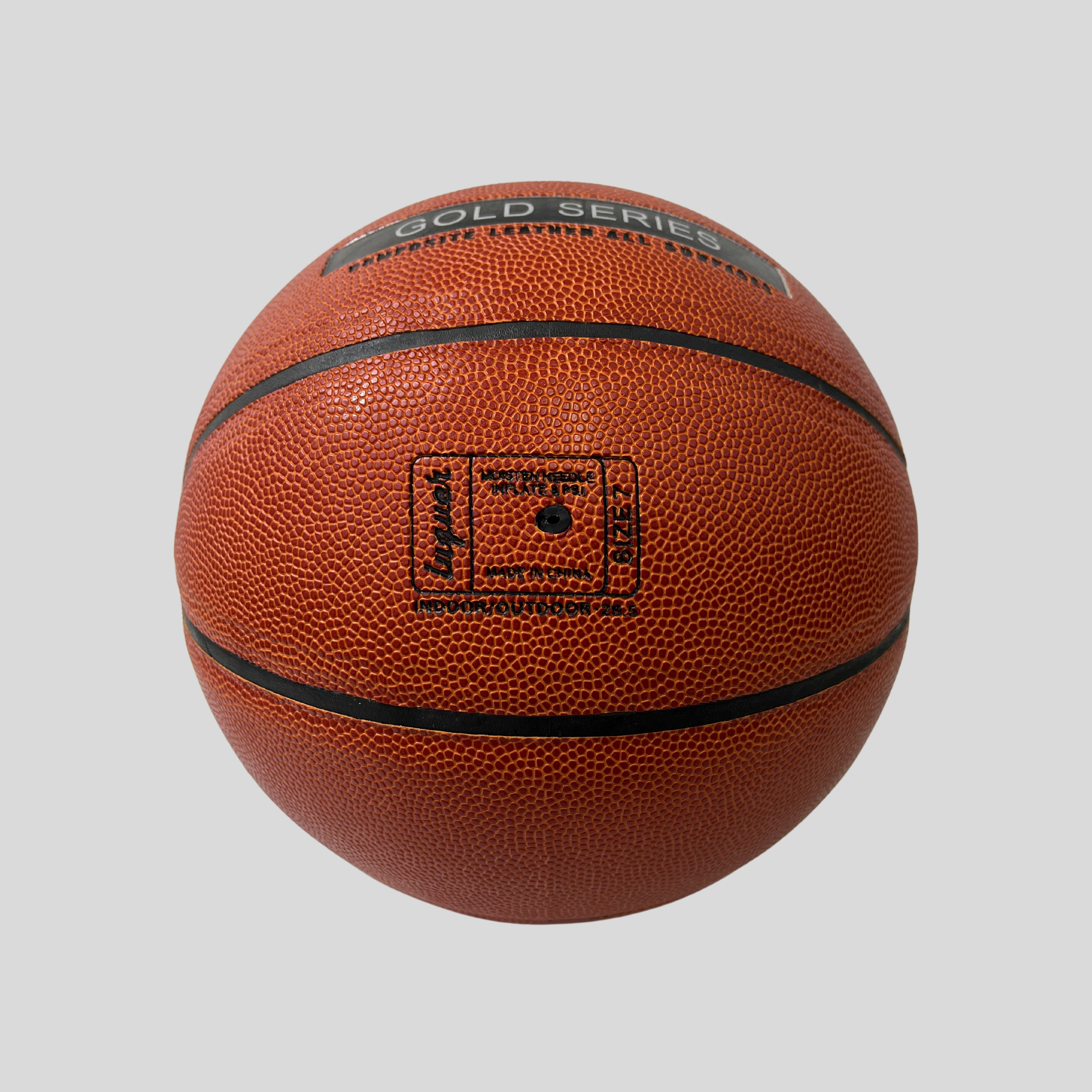 Balón de Básquetbol Luguer de Piel Sintética Tamaño 7 para Entrenamiento Interior y Exterior