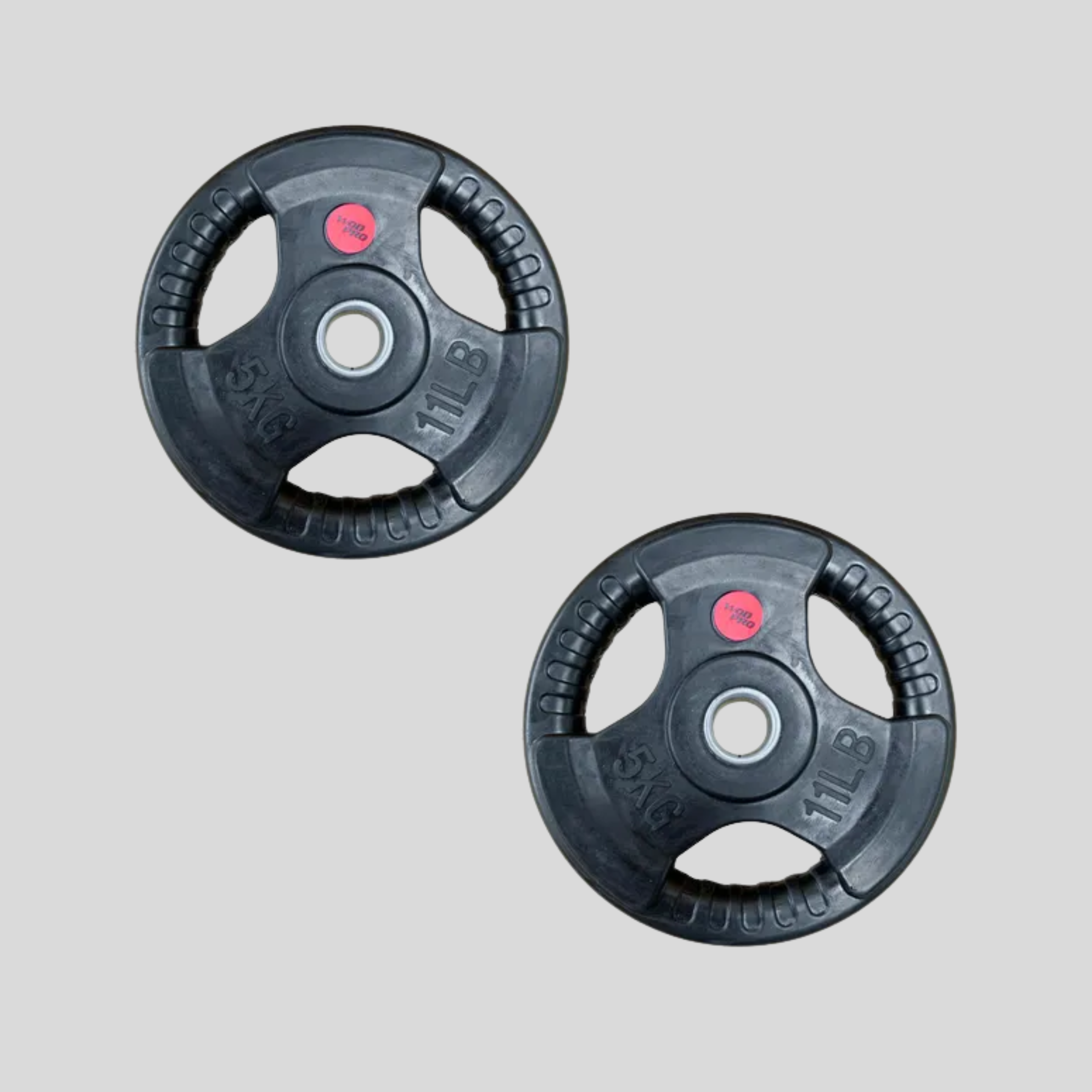Par Discos Olímpicos 5kg 11LB Caucho Antiderrapante Gym Crossfit