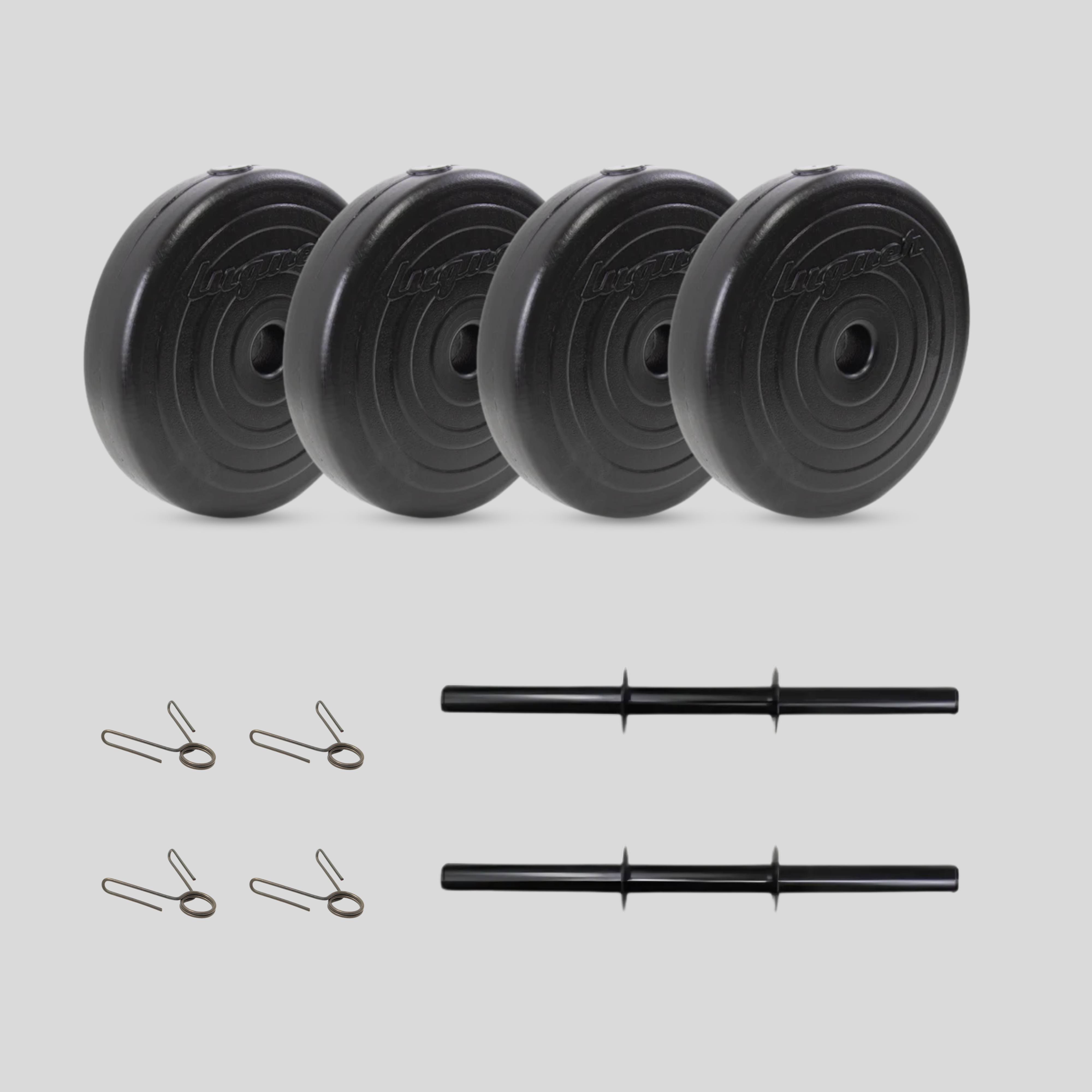 Set de Mancuernas Ajustables 20 kg (45 lb) con Discos Intercambiables de Plástico