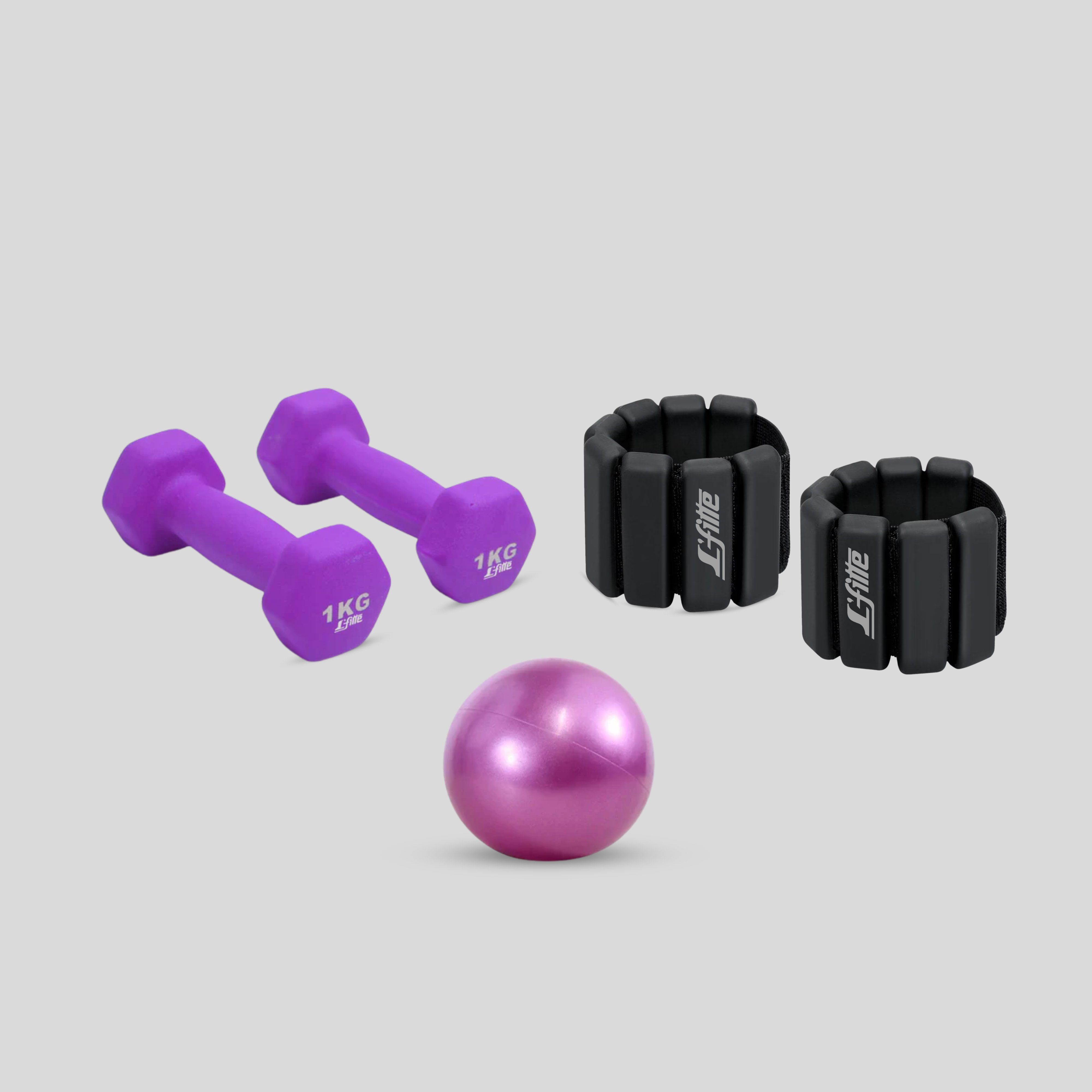 Kit de Mancuernas 1kg,Pelota de Gel,Polainas 450g para Casa y Rehabilitación