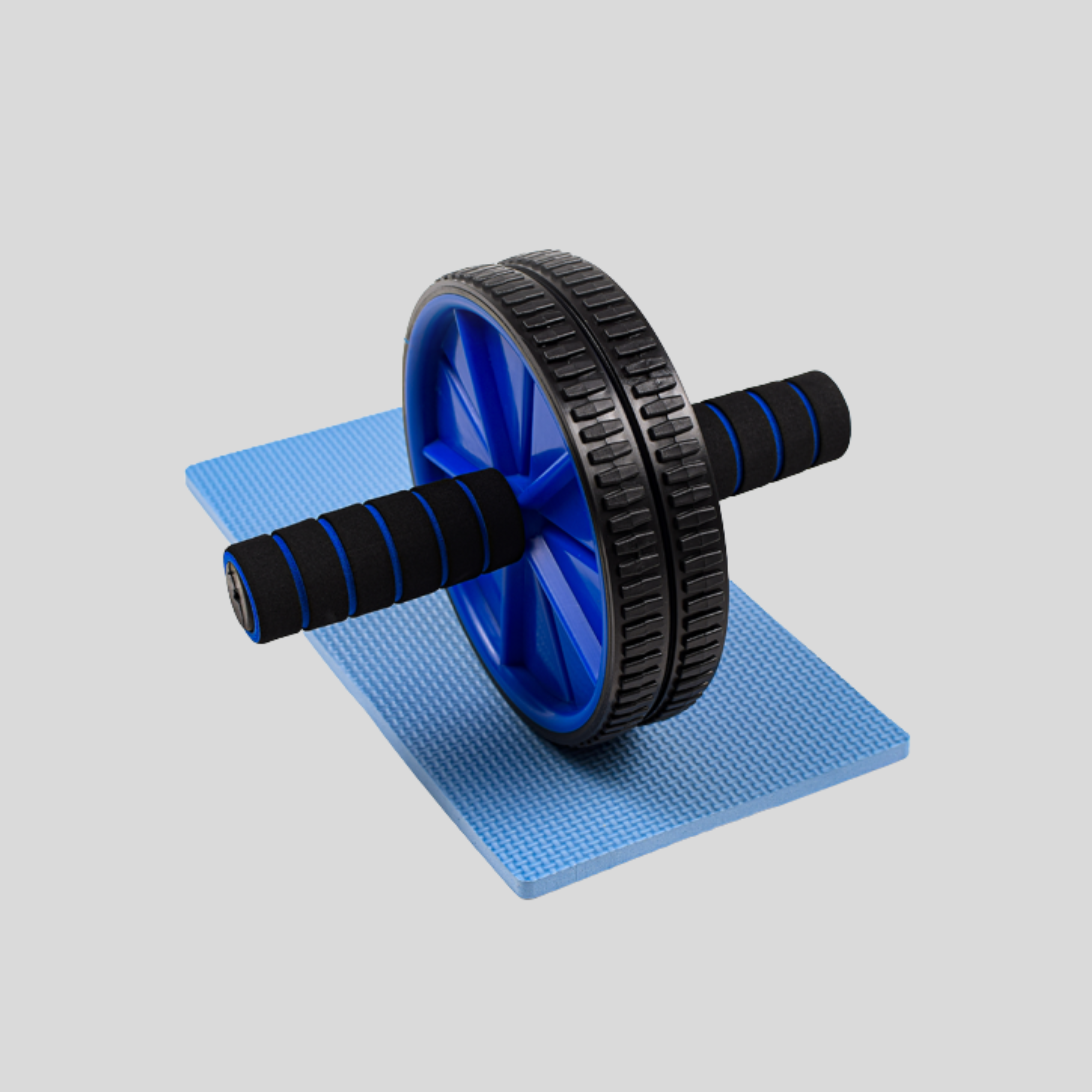 Kit para Ejercicio en Casa y Aeróbics con Rueda para Abdominales, Cuerda, Lagartijera Acojinada y 5 Bandas de Resistencia Progresiva