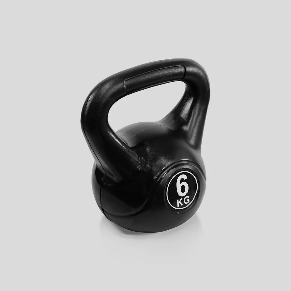 Kit de Entrenamiento con Polainas Ajustables con Velcro de 2 kg, Kettlebell (Pesa Rusa) de 6 kg y Cuerda para Saltar con Agarre Ergonómico