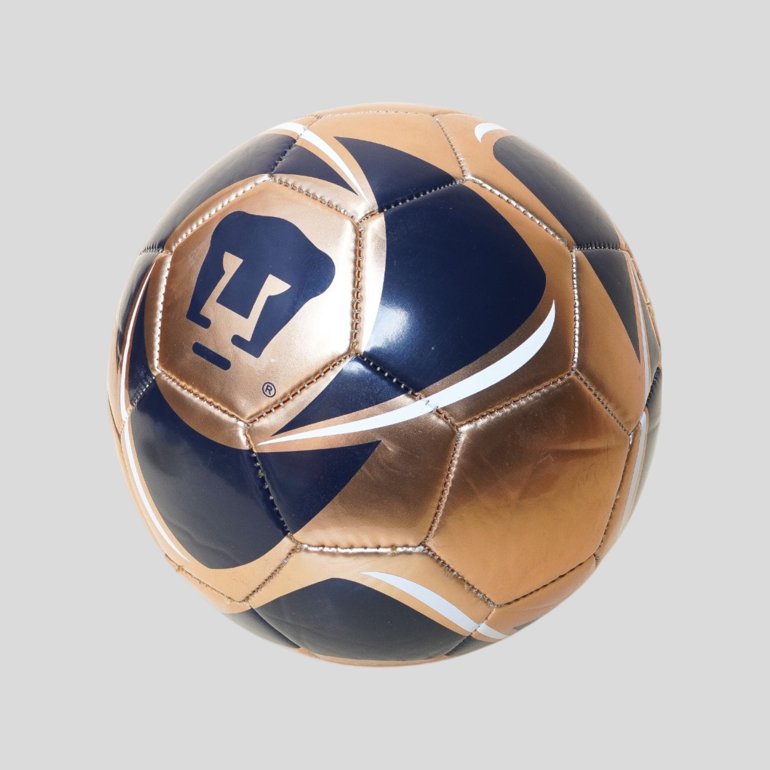 Balón Fútbol Club Pumas Tamaño 5 Cosido Licenciado Dorado Azul