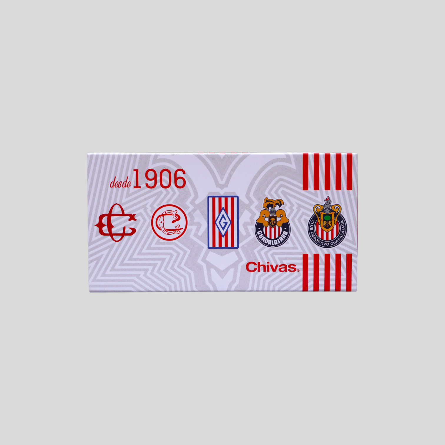Caja con 5 llaveros Metálicos del Club Deportivo Guadalajara