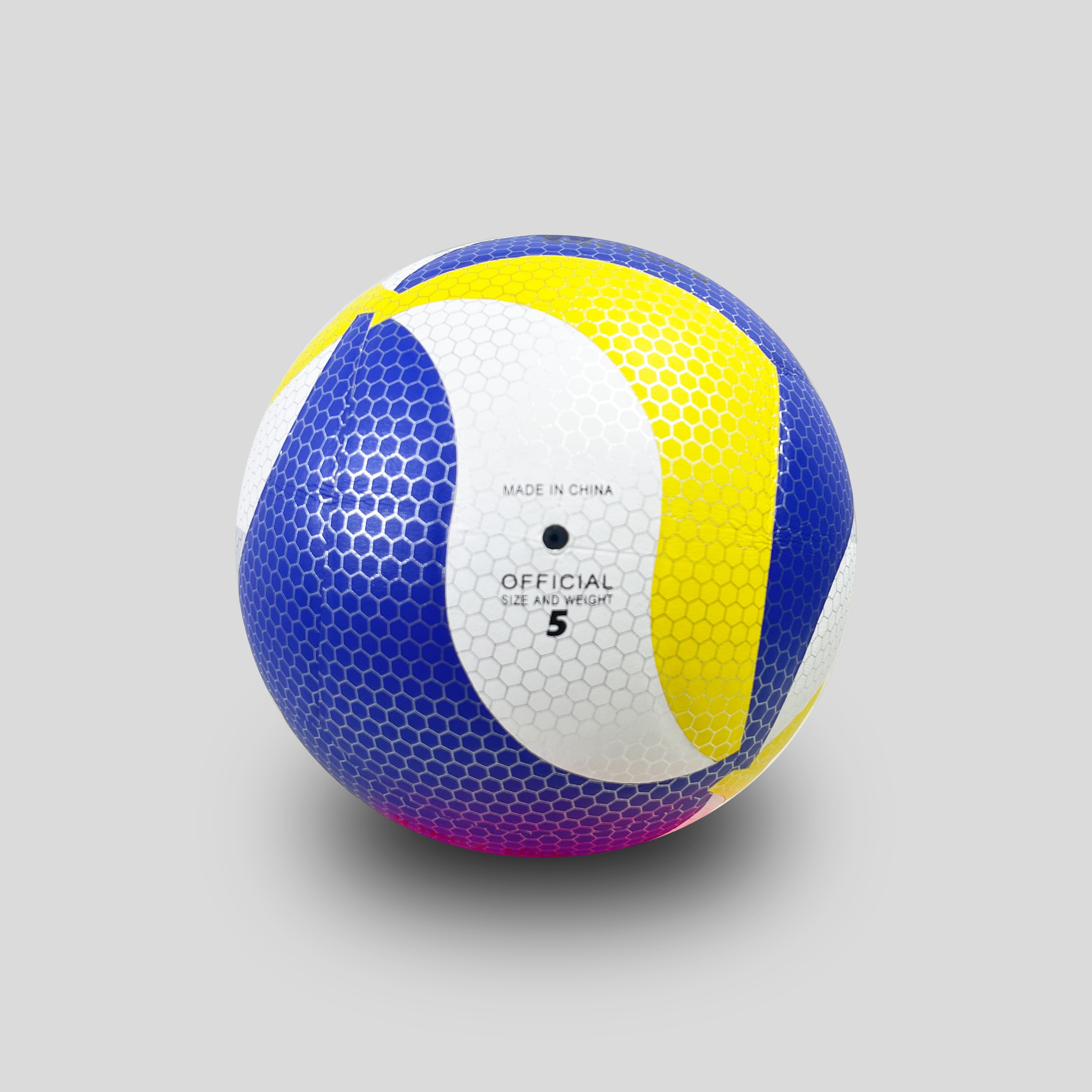 Balón de Voleibol Acojinado Tricolor con Cámara Resistente Tamaño Oficial 5, Ideal para Playa, Uso Recreativo y Entrenamiento