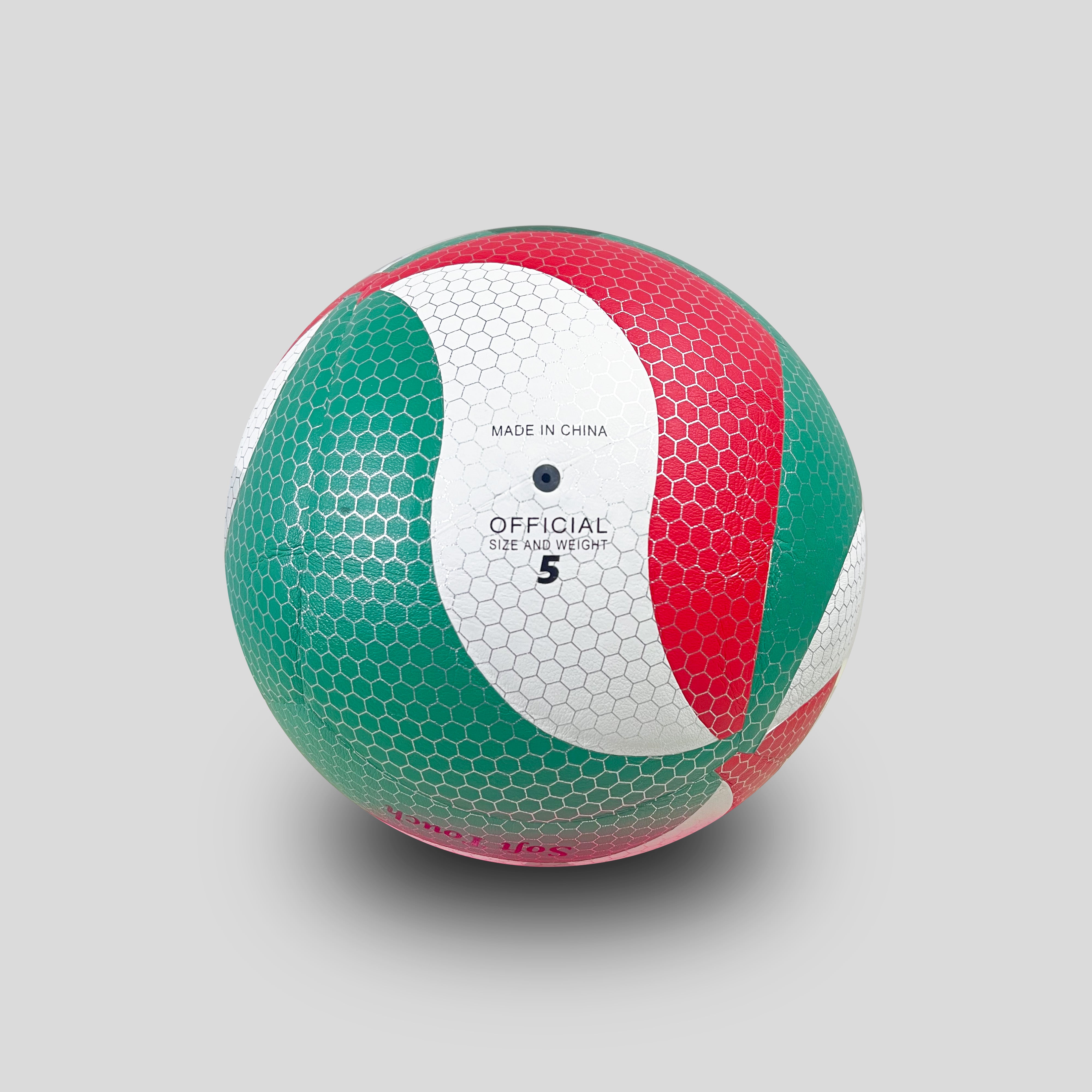 Balón de Voleibol Acojinado Tricolor con Cámara Resistente Tamaño Oficial 5, Ideal para Playa, Uso Recreativo y Entrenamiento