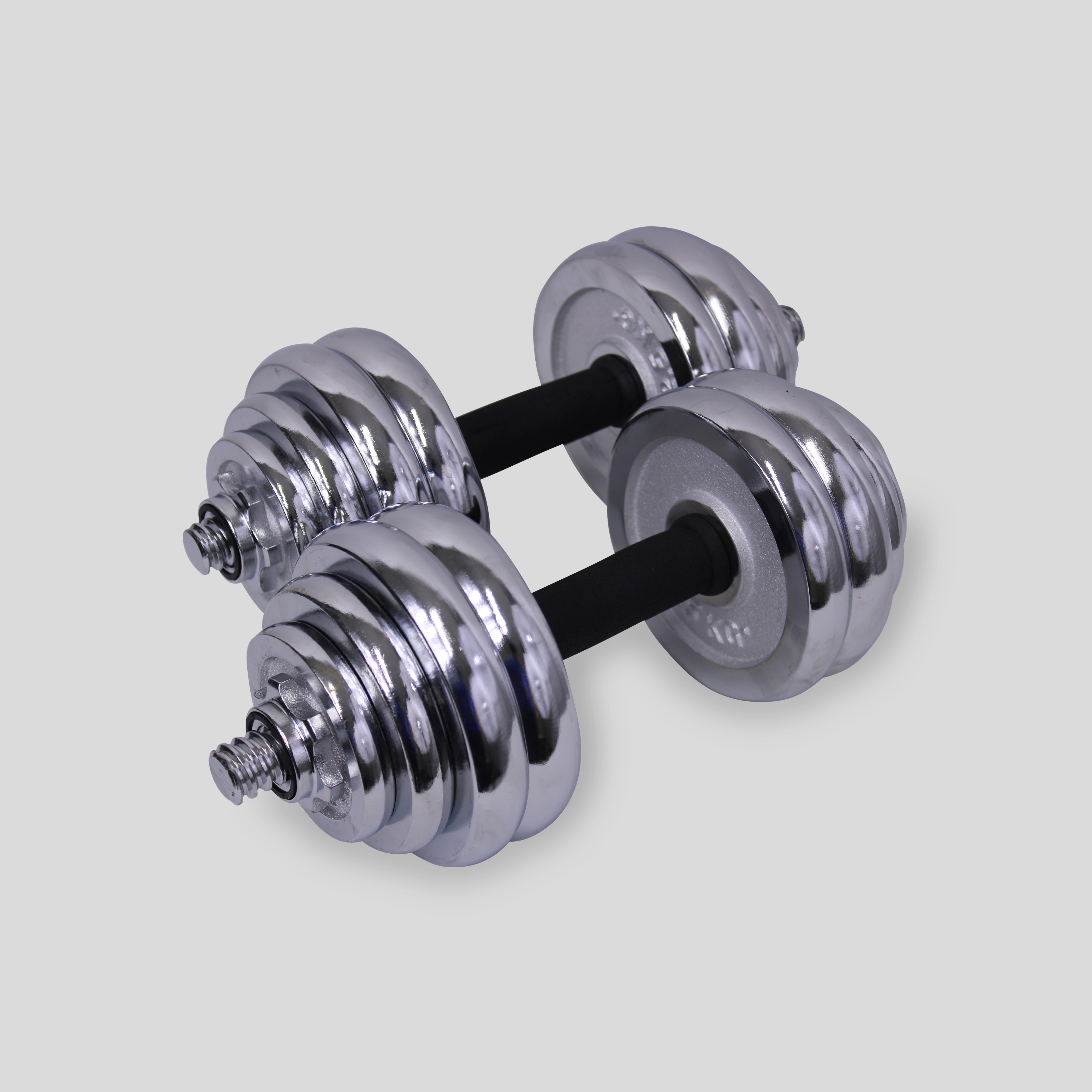 Estuche 30 Kg De Mancuernas Cromadas Peso Ajustable