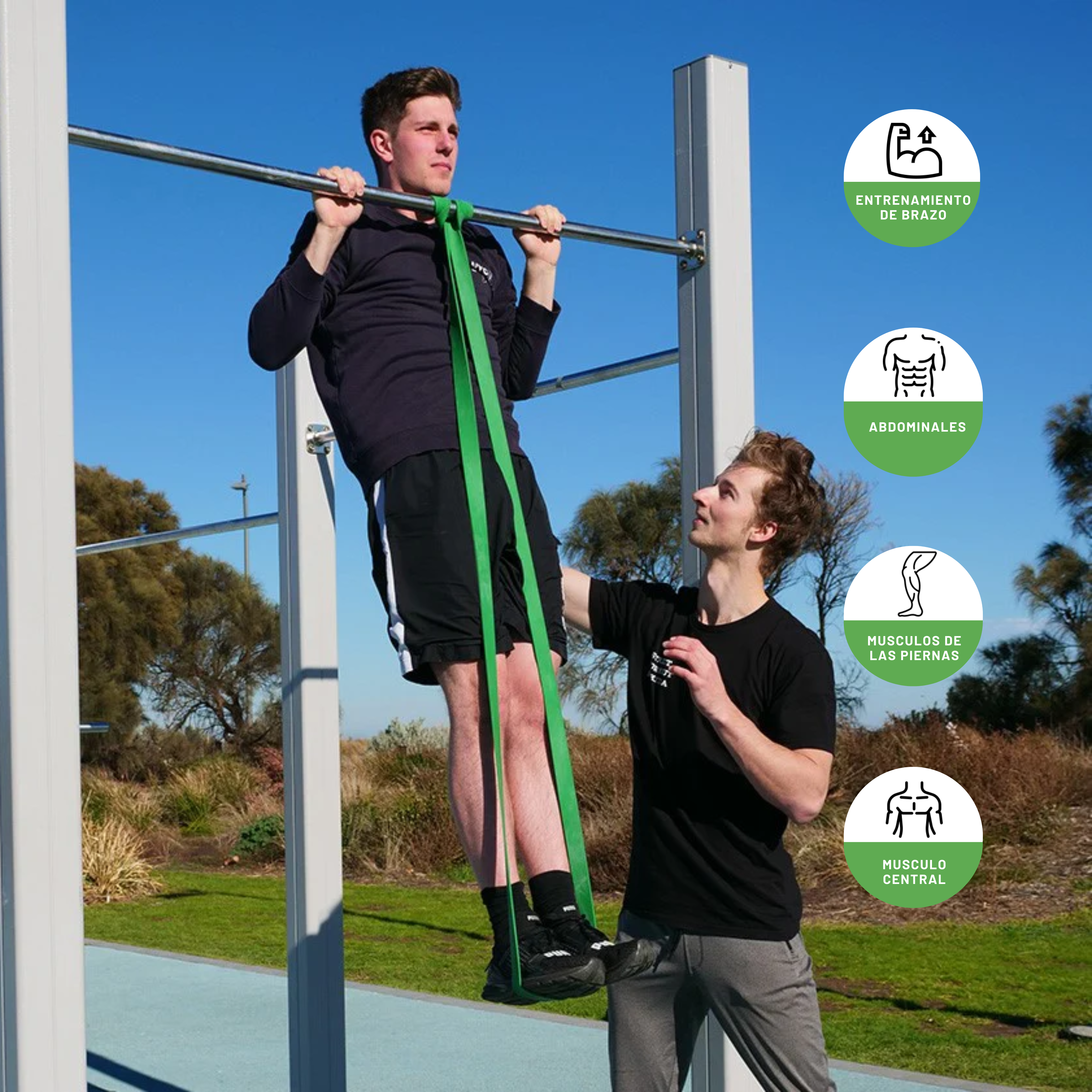 Kit 6 Ligas Bandas Resistencia Crossfit Pull Ups para Fortalecimiento Muscular y Ejercicios de Resistencia en 6 Colores Diversos