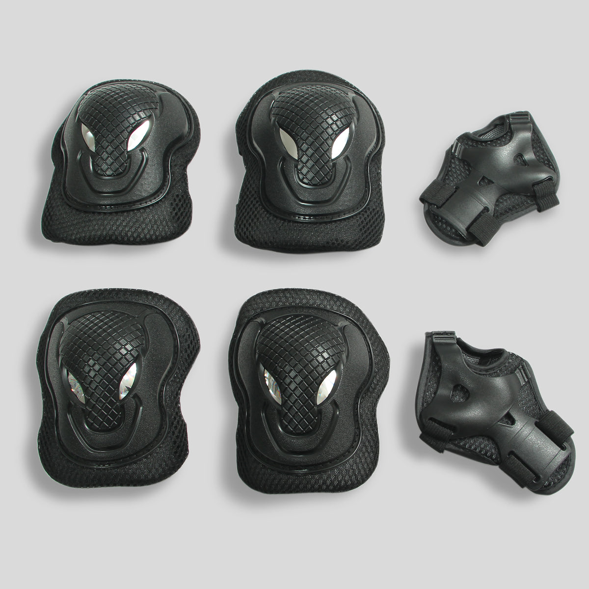 Set De Coderas, Rodilleras y Protectores De Muñeca Acolchonados y Ajustables,Forro De Malla Protección Total