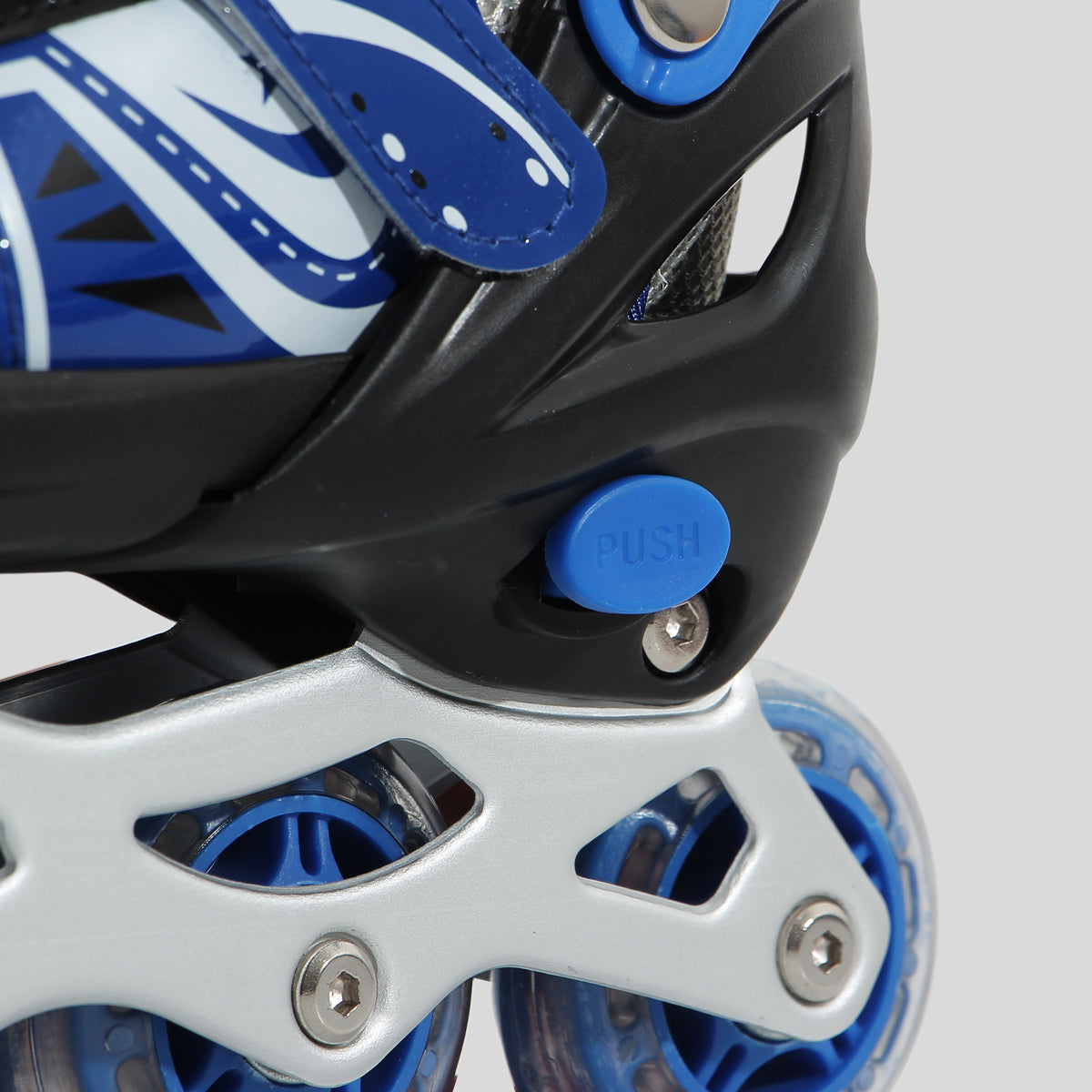 Patines De Linea Llanta De Goma Ajustables 4 Ruedas Fitness