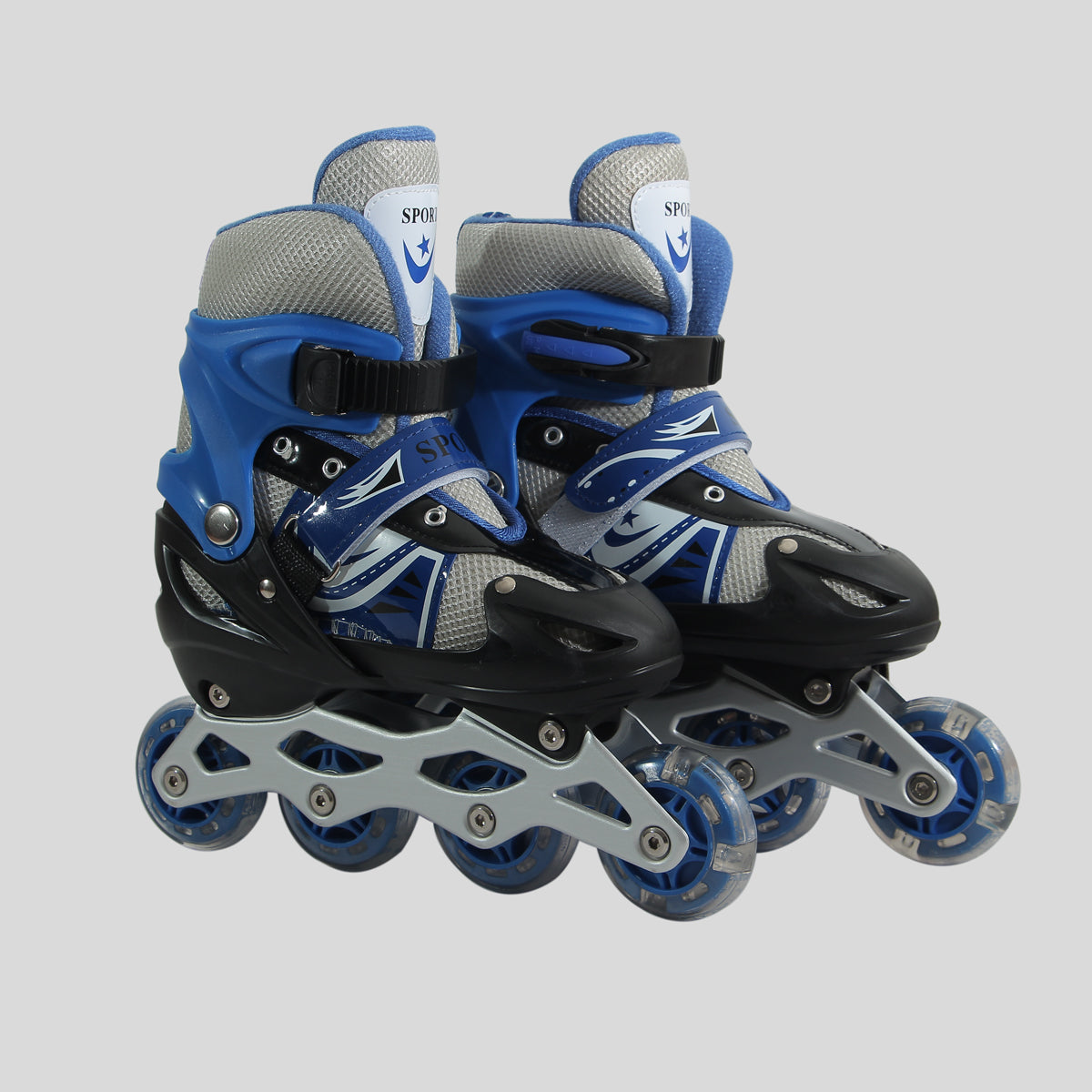 Patines De Linea Llanta De Goma Ajustables 4 Ruedas Fitness