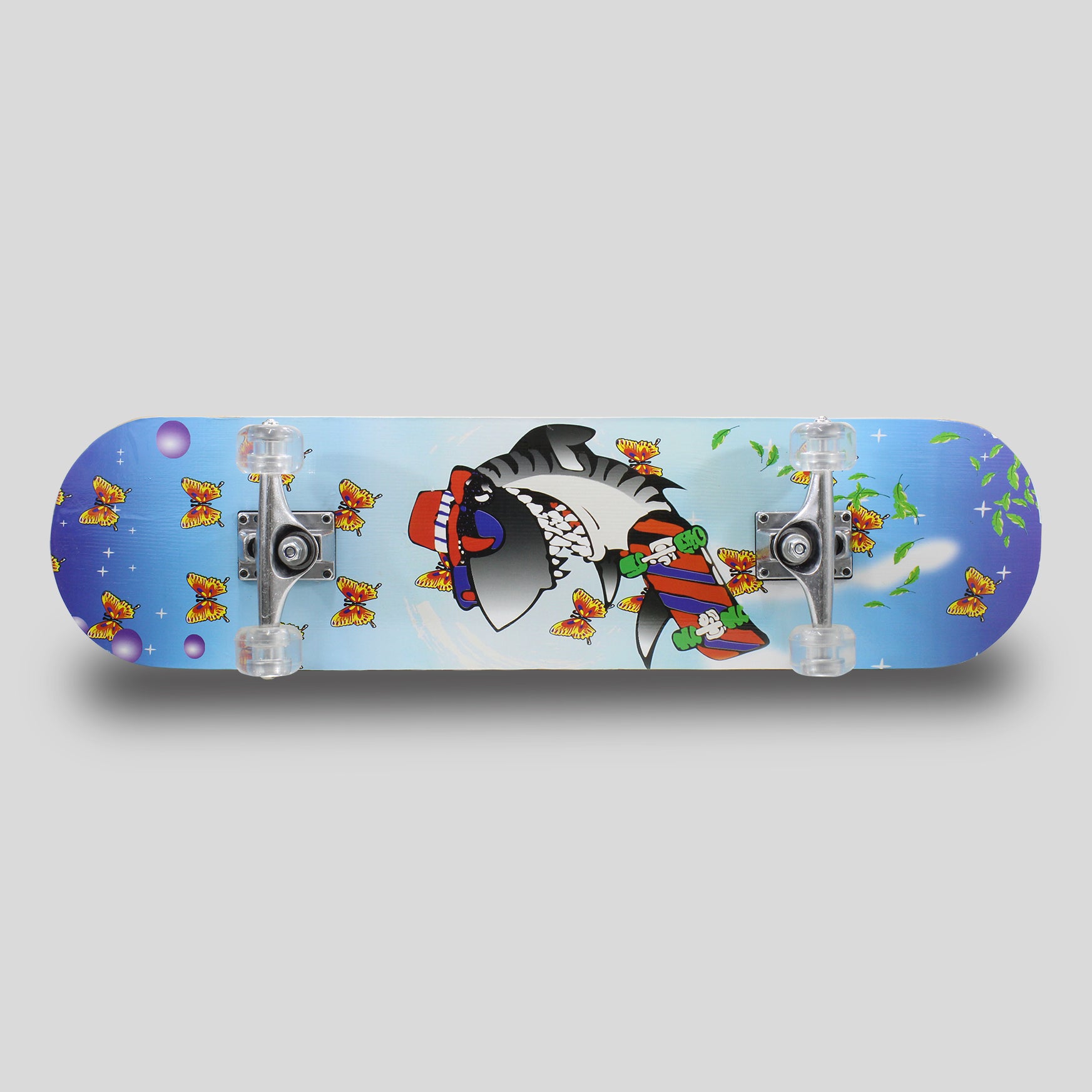 Patineta Completa Skateboard,Madera Grande Con Estampado,LLantas De Goma y Truck Reforzado