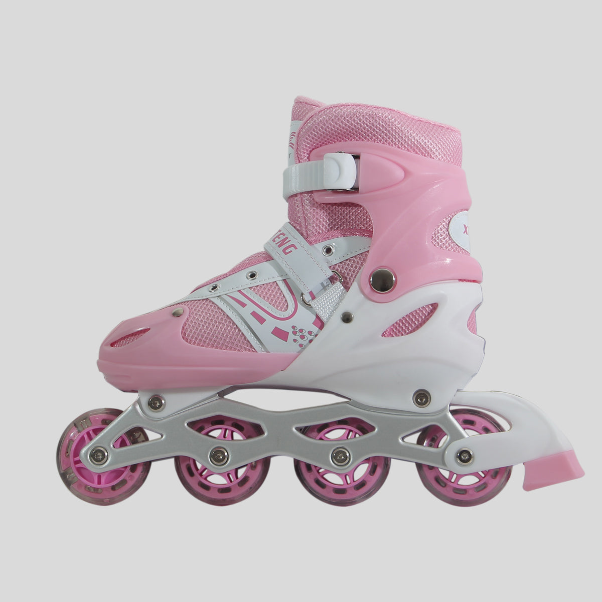 Patines De Linea Llanta De Goma Ajustables 4 Ruedas Fitness