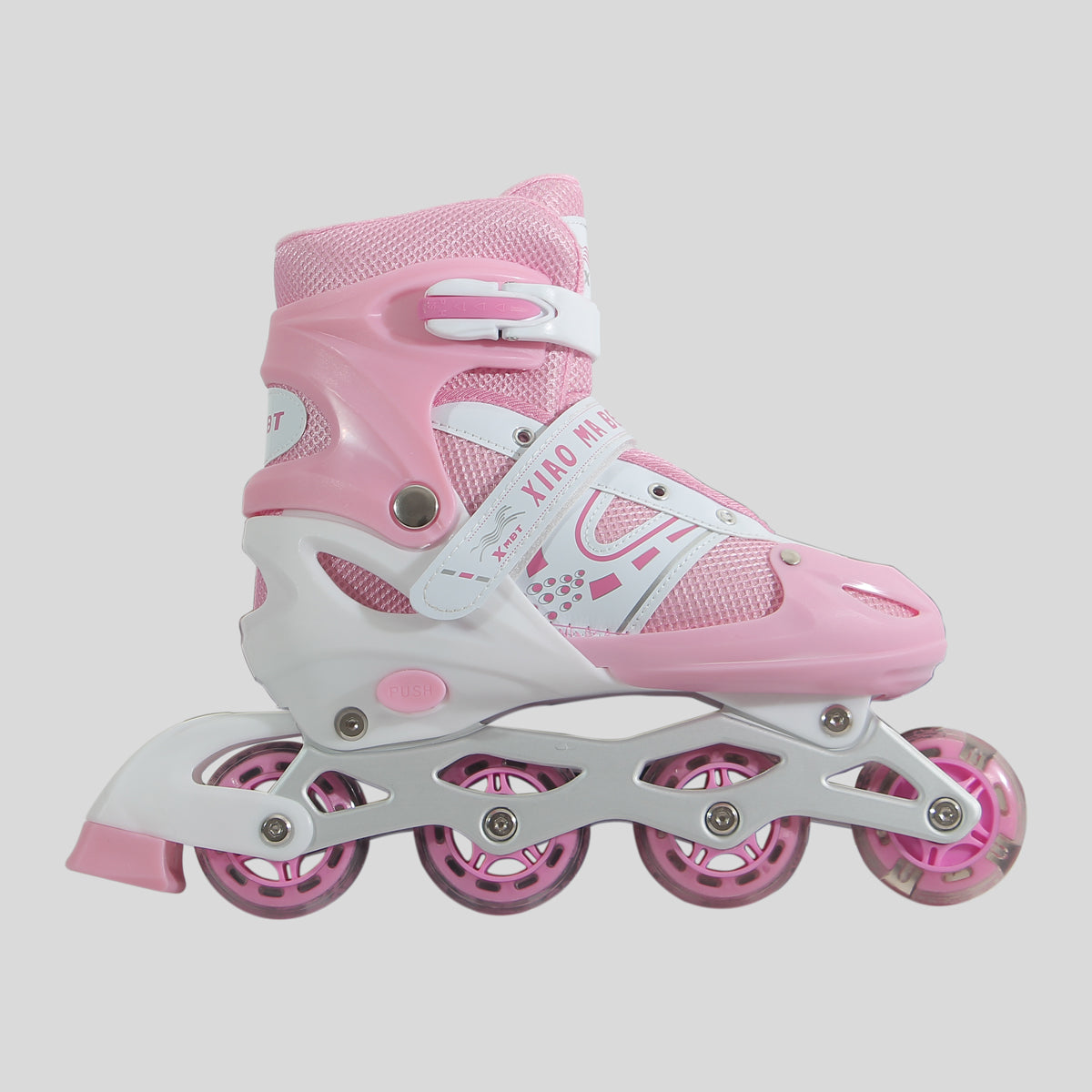 Patines De Linea Llanta De Goma Ajustables 4 Ruedas Fitness