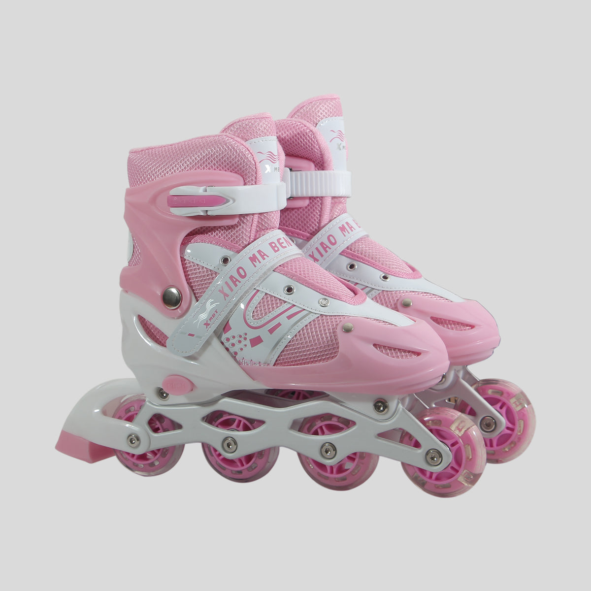 Patines De Linea Llanta De Goma Ajustables 4 Ruedas Fitness