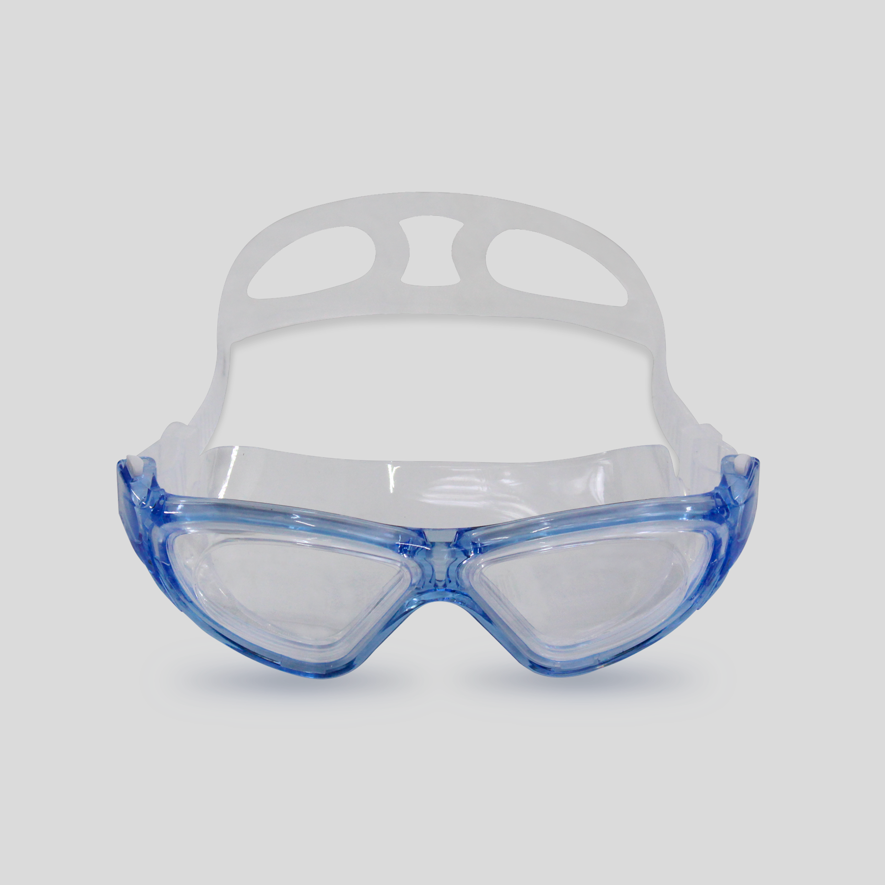 Goggles Tipo Visor Hermético de Silicón con Correa Ajustable/Antiempañante,Cómodos y Seguros para Natación, Entrenamiento y Competencia