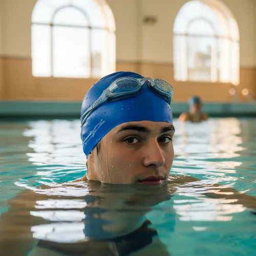 Gorra de Silicón para Natación, Resistente al Cloro Ideal para Entrenamiento y Competencia