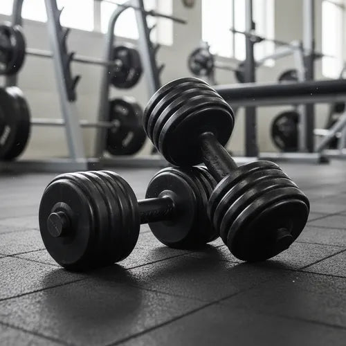 Par de Mancuernas de 3.5 kg c/u (Peso Total 7 kg) de Plástico Rellenas de Marmolina para Entrenamiento en Casa o Gimnasio