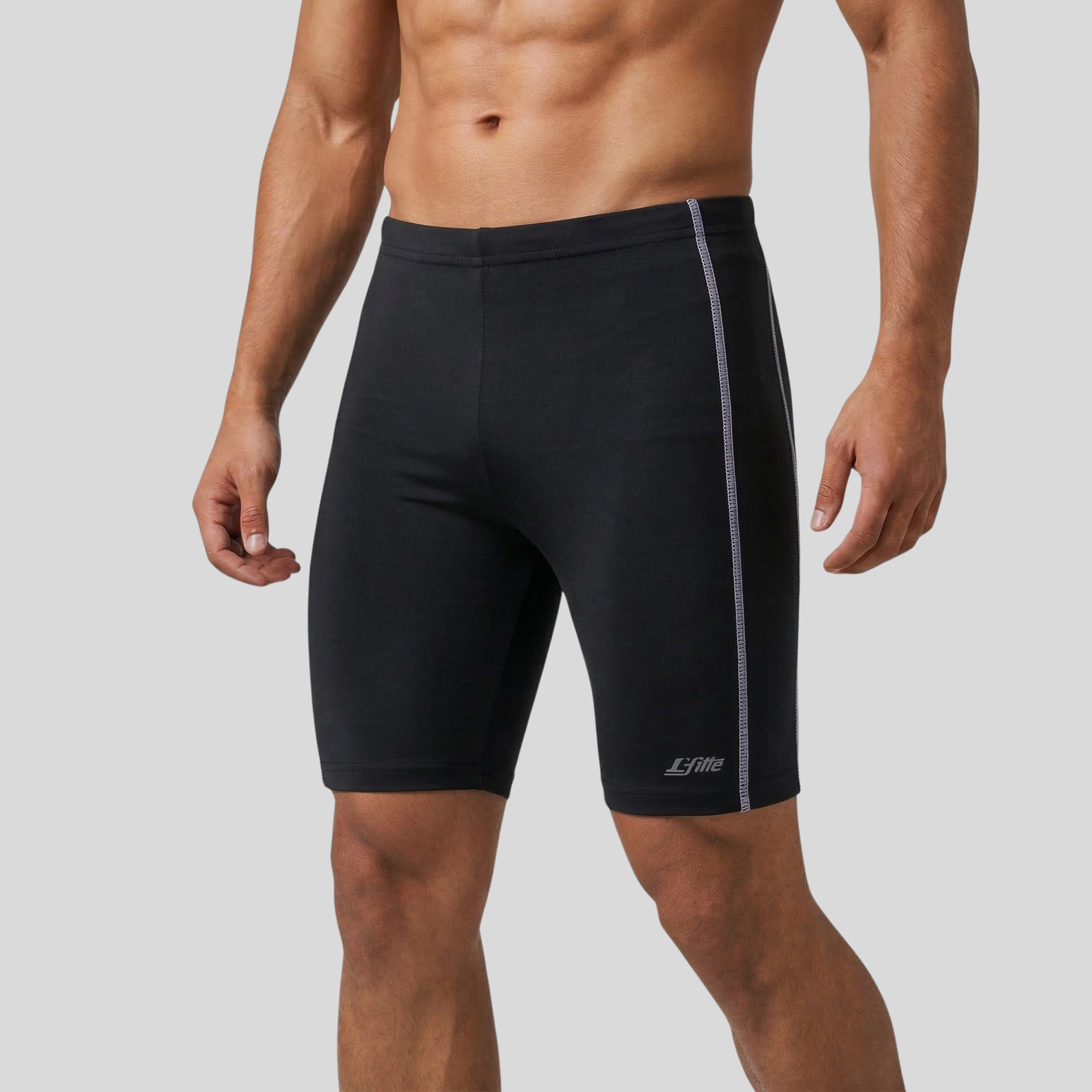 Short De Licra Compresivo Para Natación Hombre Con Protección UV Y Tela Ligera
