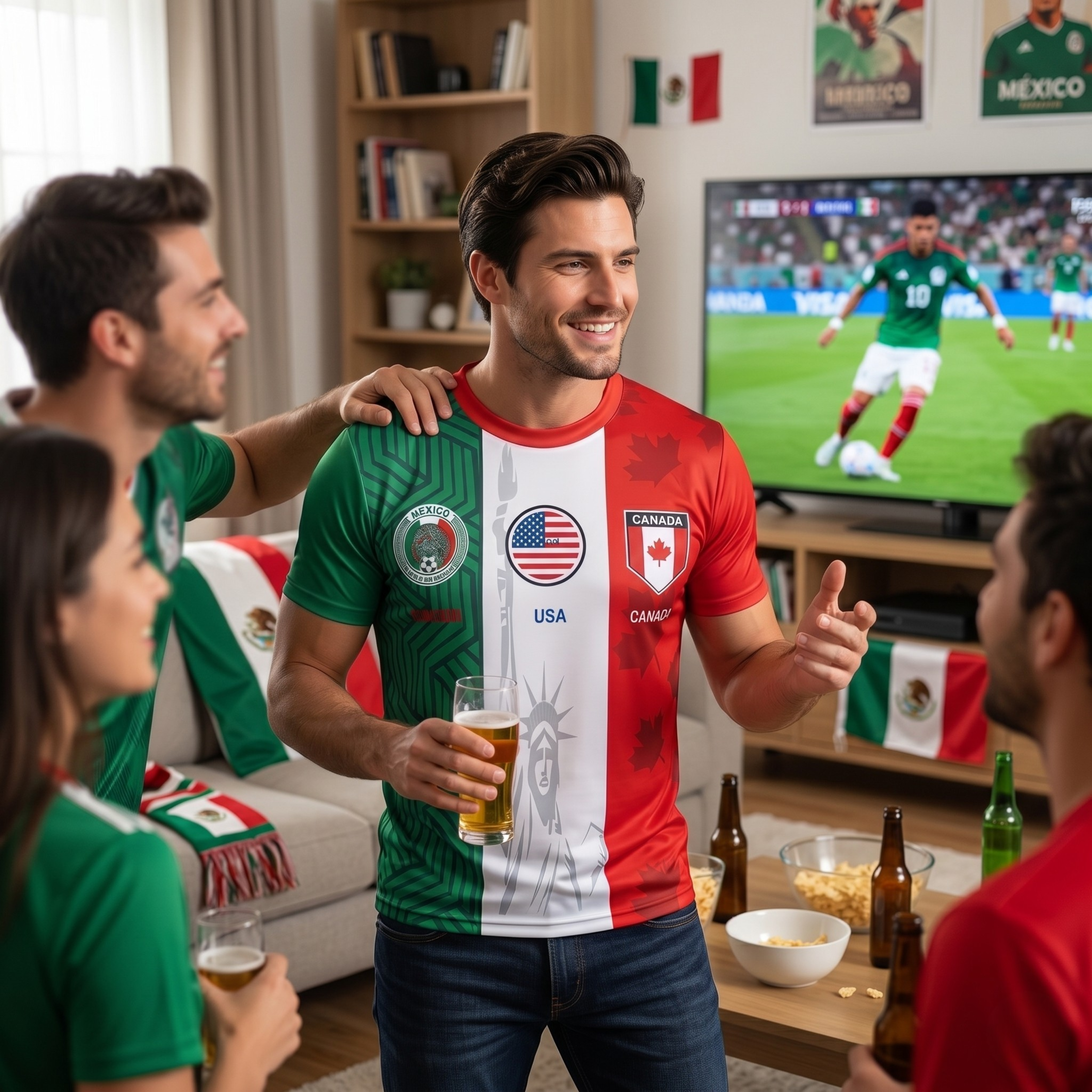 Jersey De México, USA y Canadá Para Hombre De Entrenamiento Mundial 2026