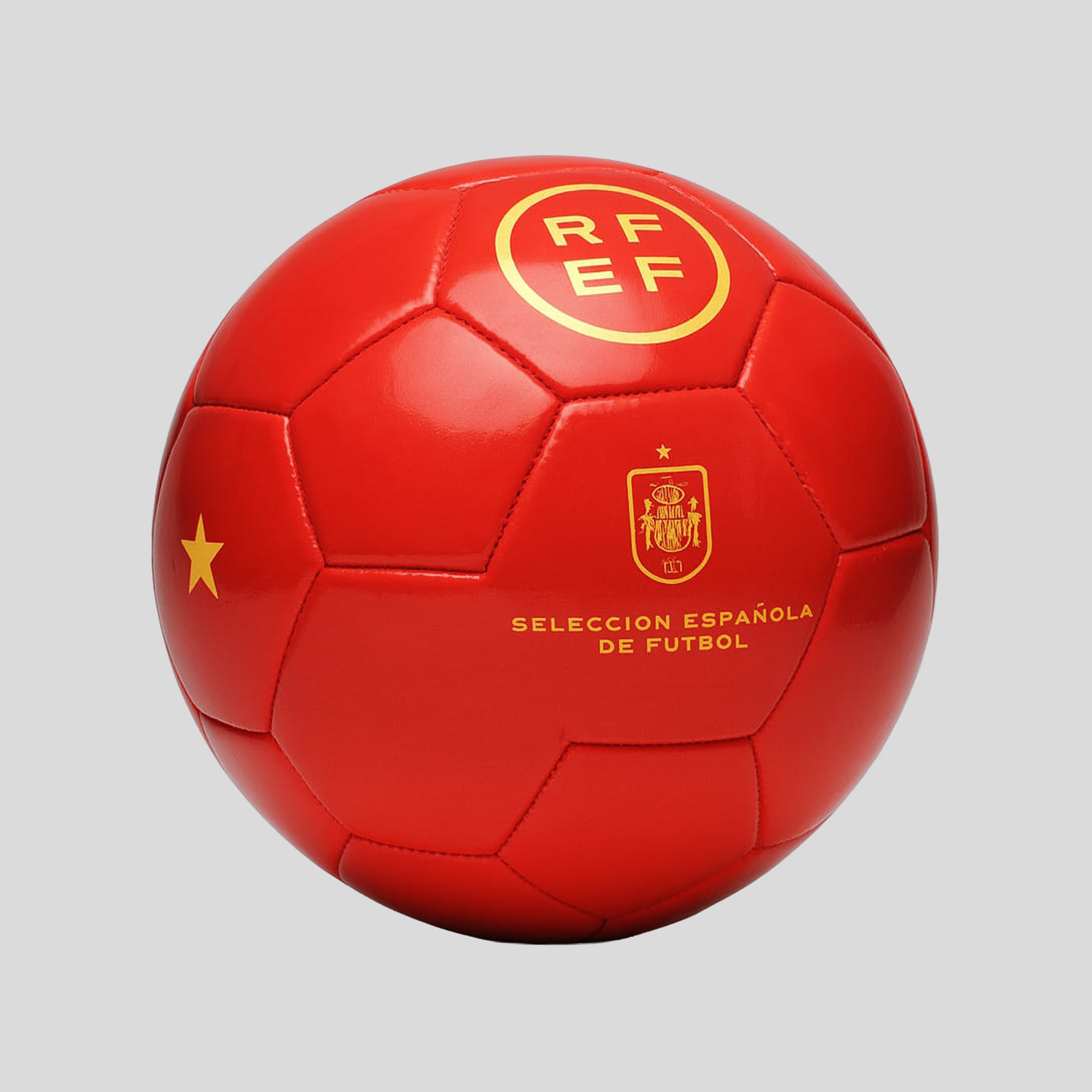 Balón Oficial Selección España Diseño Rojo y Amarillo, Resistente y de Alto Rendimiento para Juego