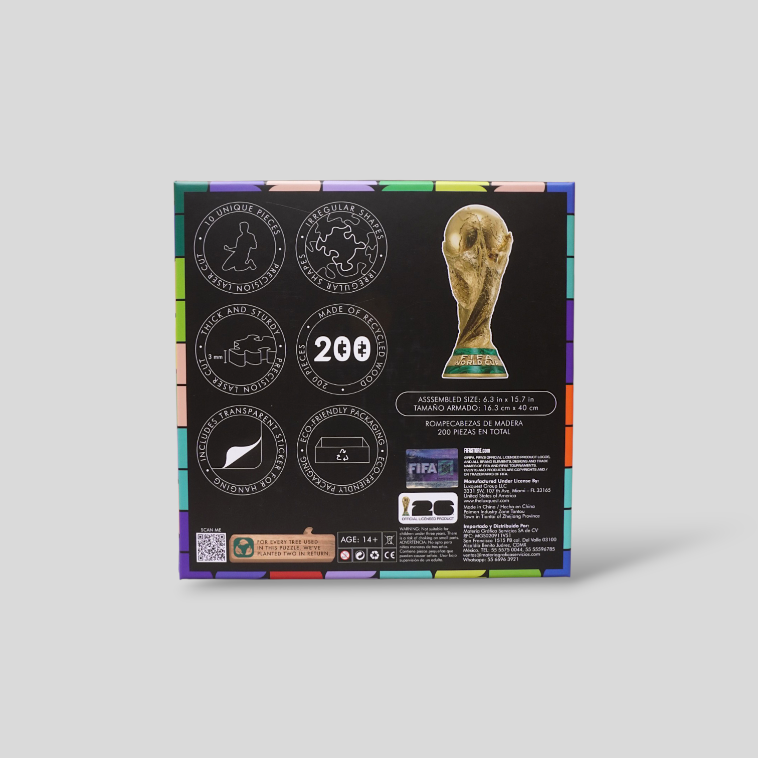 Rompecabezas de Madera FIFA Copa Mundial 2026 Trophy Collection 200 Piezas