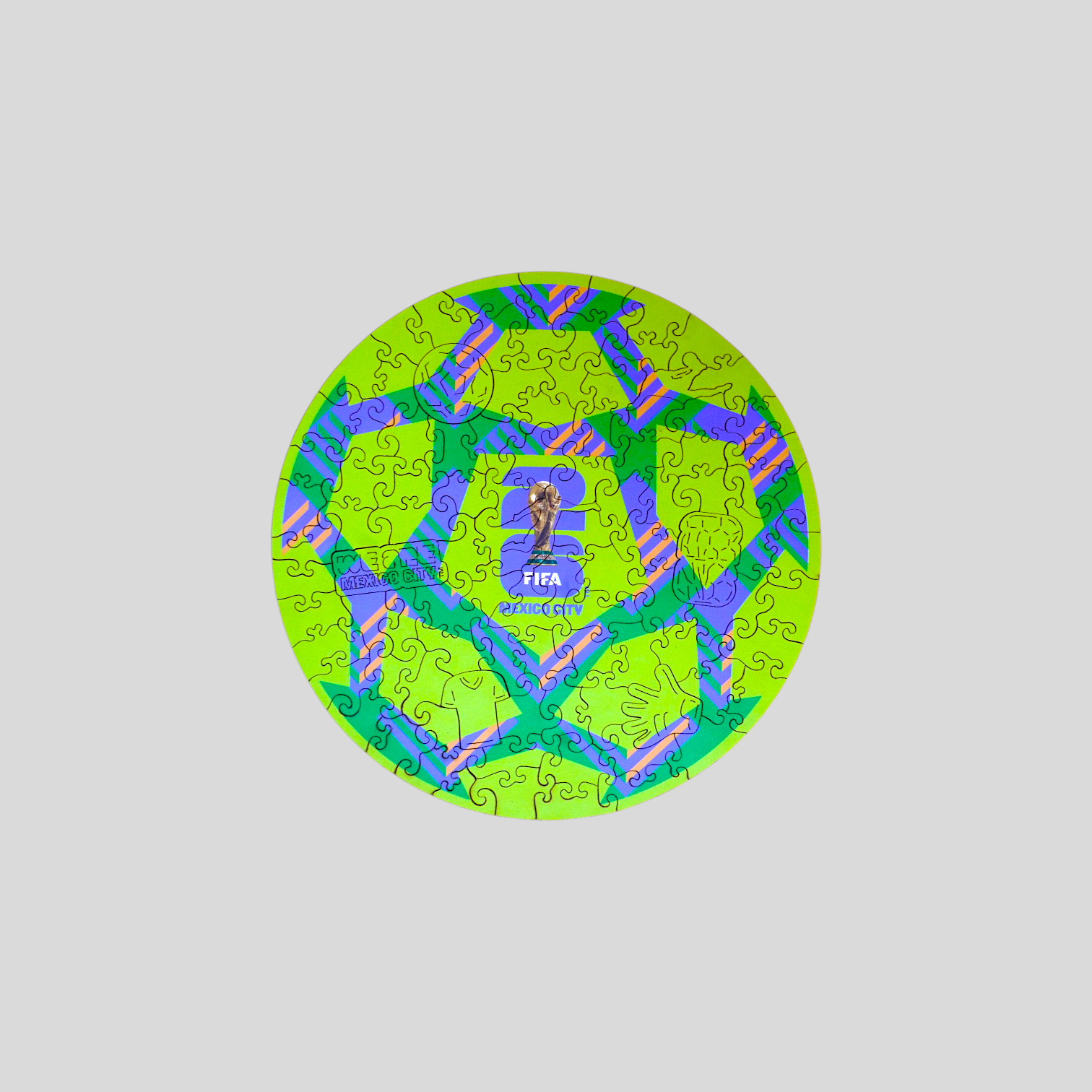 Rompecabezas de Madera FIFA Copa Mundial 2026 Balón México City 100 Piezas