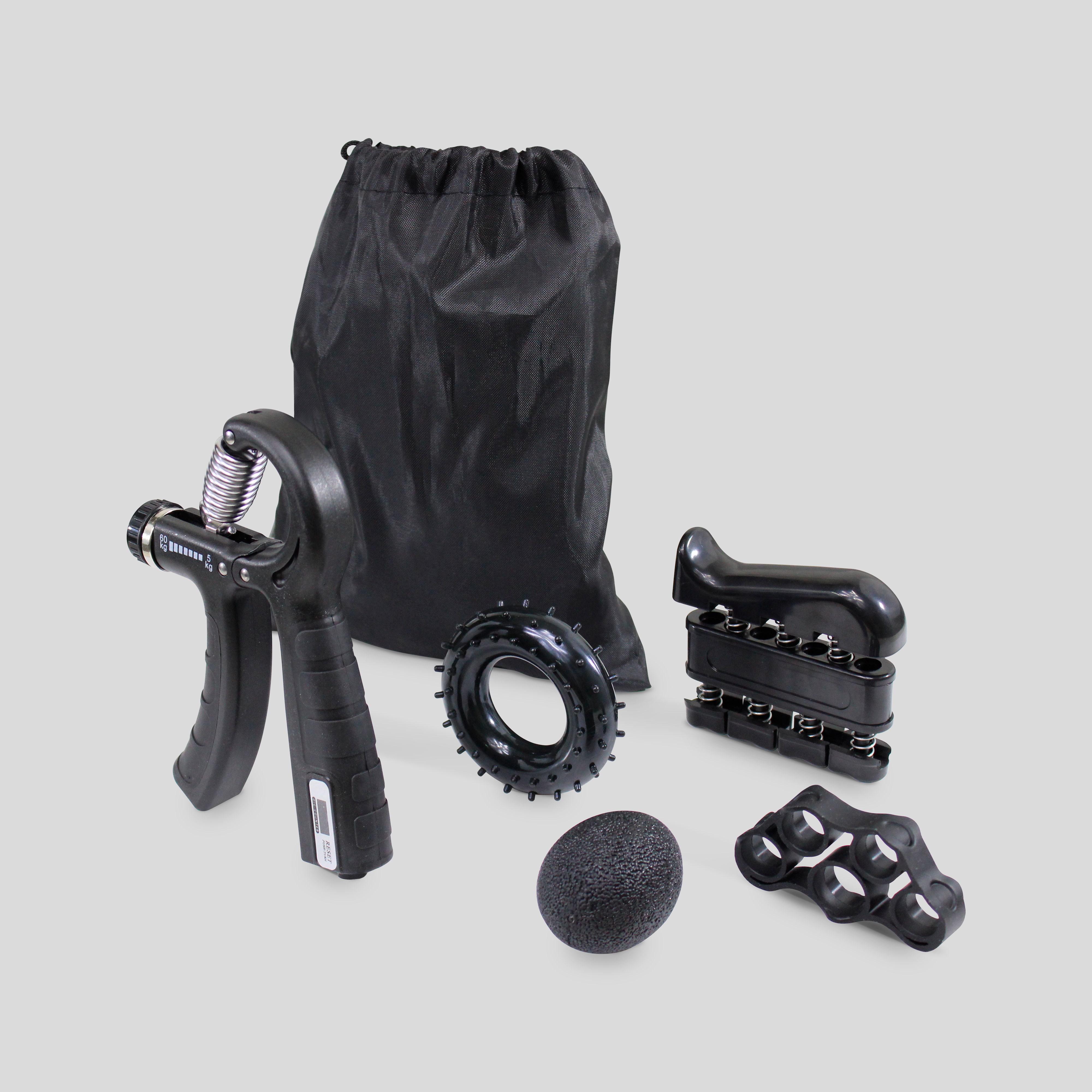 Kit Ejercitador De Manos - Hand Grip Ajustable: Personalizable de 5 a 60 kg, Fortalecedor De Agarre Para Manos, Etc...