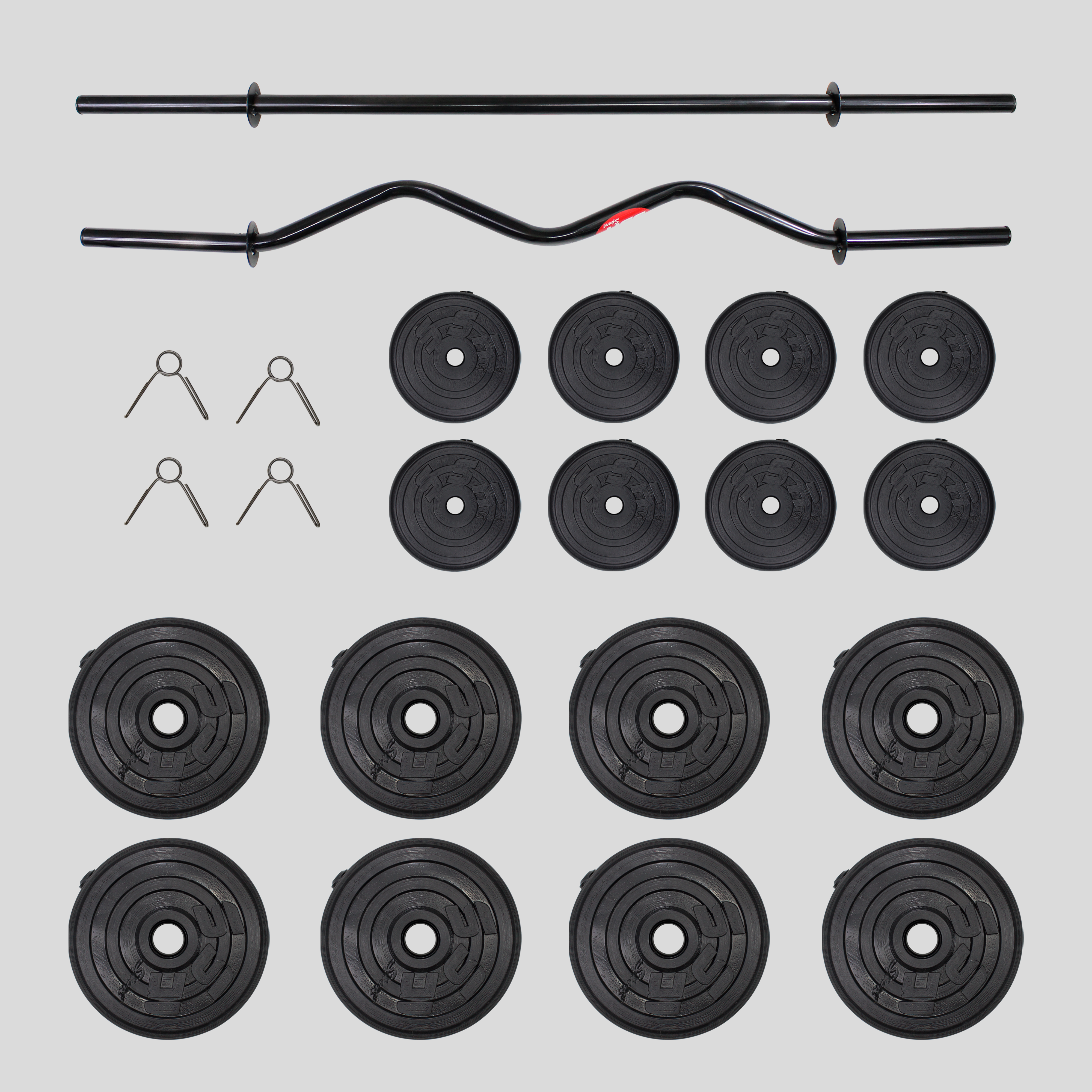 Set 115LB Con Barra Recta Y Barra Z